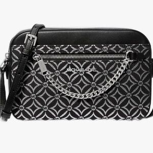 Michael Kors jet set large metallic crossbody bag